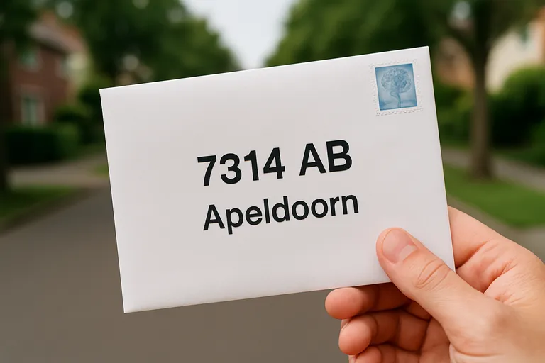 Hoe is de apeldoorn postcode opgebouwd?